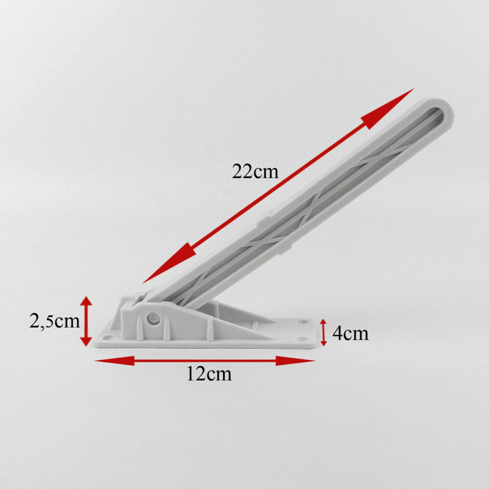 Picior pliabil pentru masa, alb, 22 cm, 2 buc / set - imagine 2