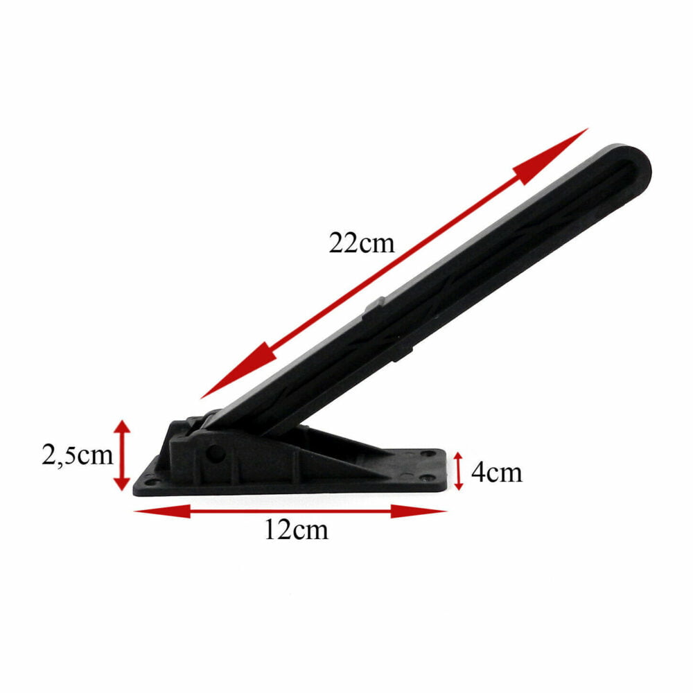 Picior pliabil pentru masa, negru, 22 cm, 2 buc / set - imagine 2