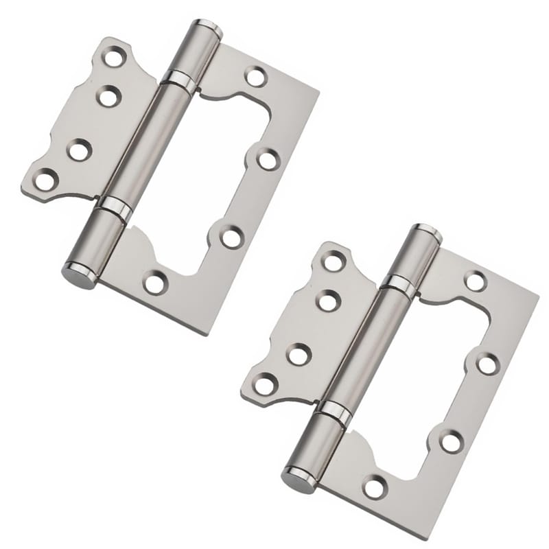 Balama incorporata pentru usa, saten, H 100 mm, 2 buc / set