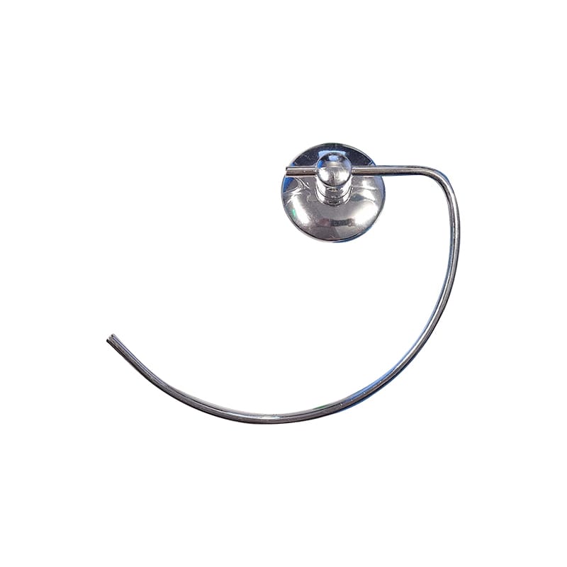 Suport din metal, cu carlig, pentru prosop, prindere cu adeziv, crom lucios, 200 mm