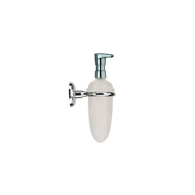 Dozator sapun lichid, din sticla, COD218, alb sidefat, 200 ml