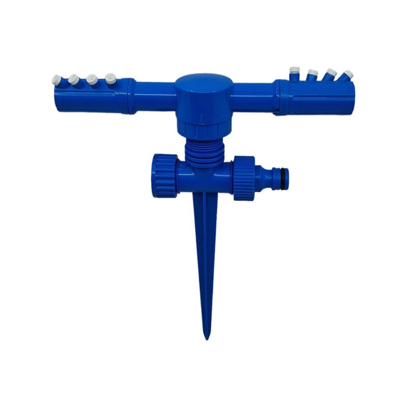 Aspersor rotativ automatic cu 2 brate, 8 duze pulverizare, 360 grade, MD901, albastru