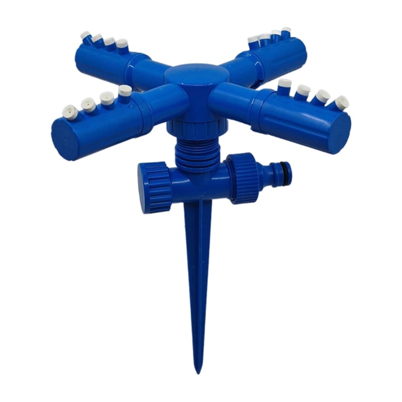 Aspersor rotativ automatic cu 4 brate, 16 duze pulverizare, 360 grade, MD903, albastru