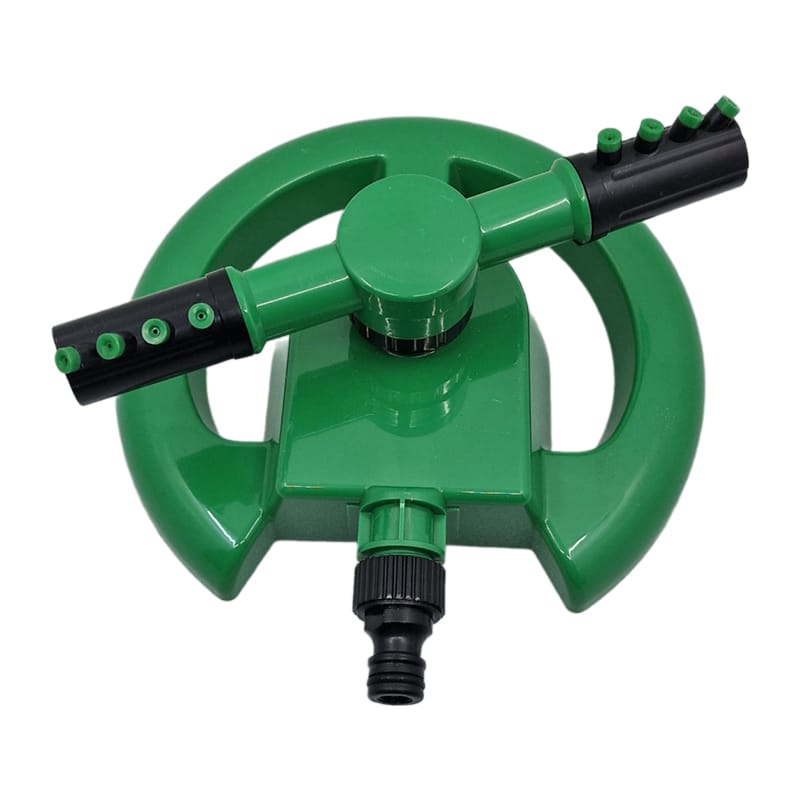 Aspersor rotativ automatic cu 2 brate, 8 duze pulverizare, 360 grade, MD904, verde