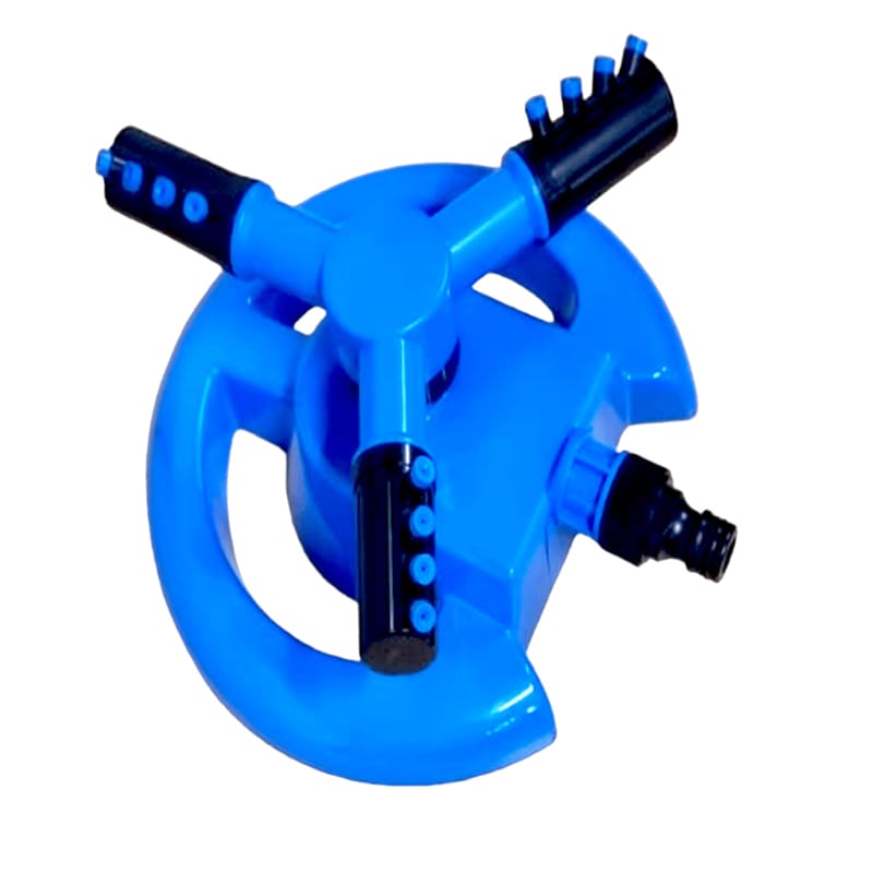 Aspersor rotativ automatic cu 3 brate, 12 duze pulverizare, 360 grade, MD905, albastru