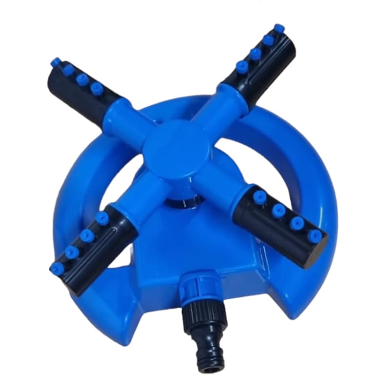 Aspersor rotativ automatic cu 4 brate, 16 duze pulverizare, 360 grade, MD906, albastru