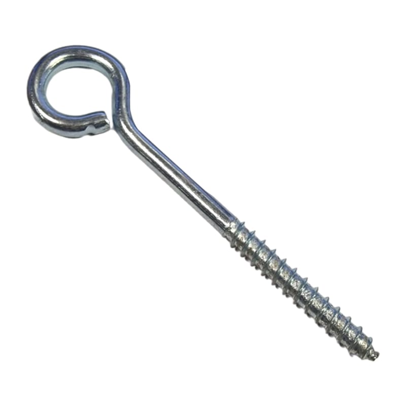 Set 50 carlige cu filet pentru lemn, metal, argintiu, KOD142, inel Ø exterior 34 mm, lungime totala 138 mm