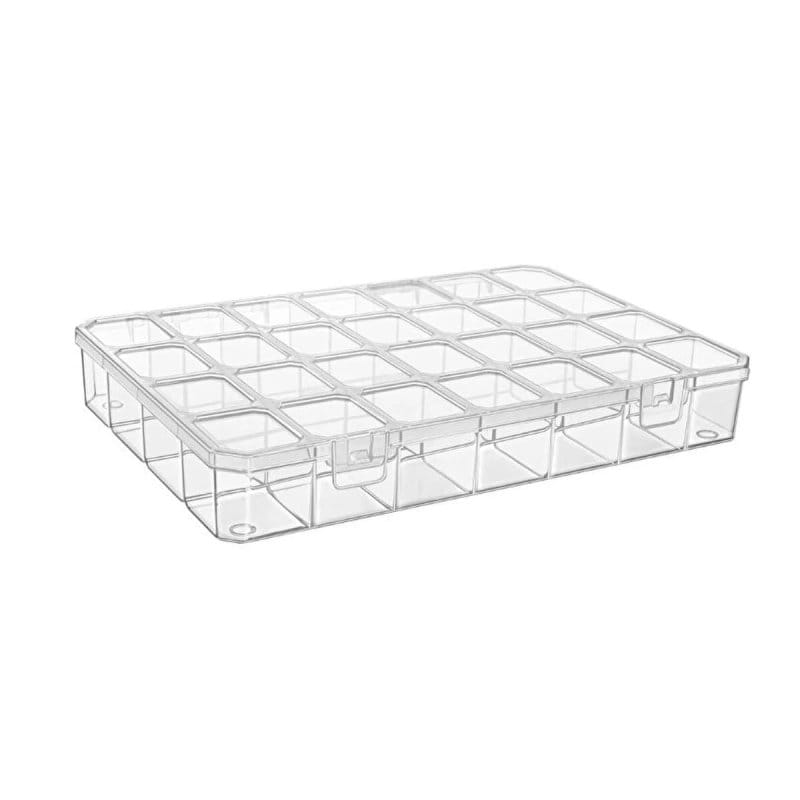 Cutie organizator suruburi, cu 28 locuri, ASR-5076, transparent, 340 x 243 x 50 mm