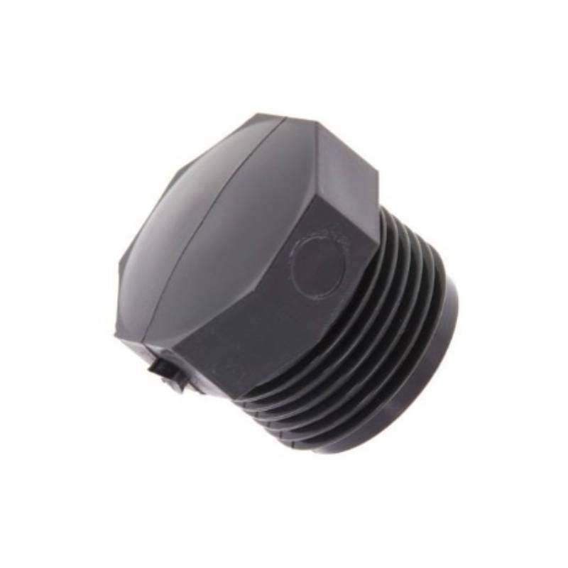 Dop din plastic cu filet exterior pentru accesorii picurare, negru, FE, 3/4"