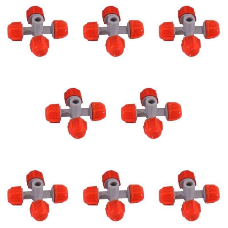 Set 10 buc Cap pulverizator pentru teava picurare, Nr-7588, 4 iesiri