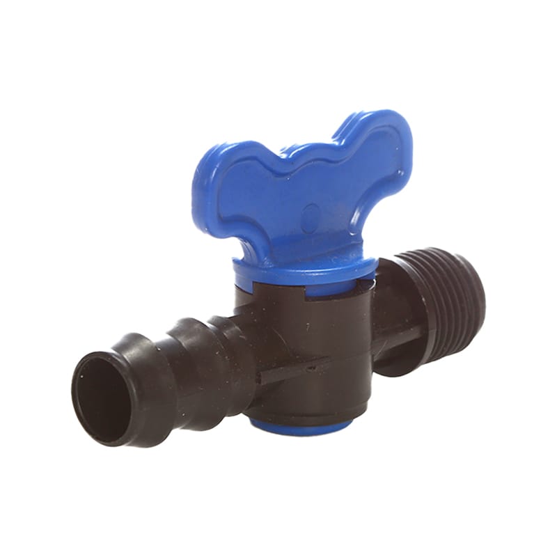 Robinet din plastic pentru teava picurare cu filet si stut, Nr-7625, 20 mm x 3/4" FE