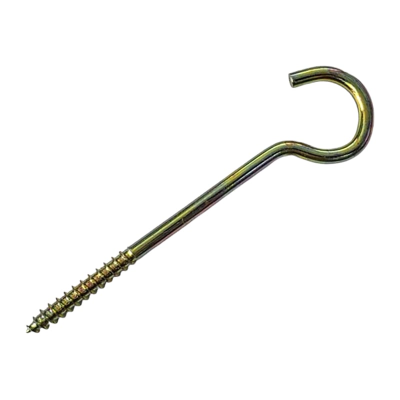 Set 75 Carlige cu filet pentru lemn, metal, galben, carlig Ø exterior 38 mm, lungime totala 142 mm