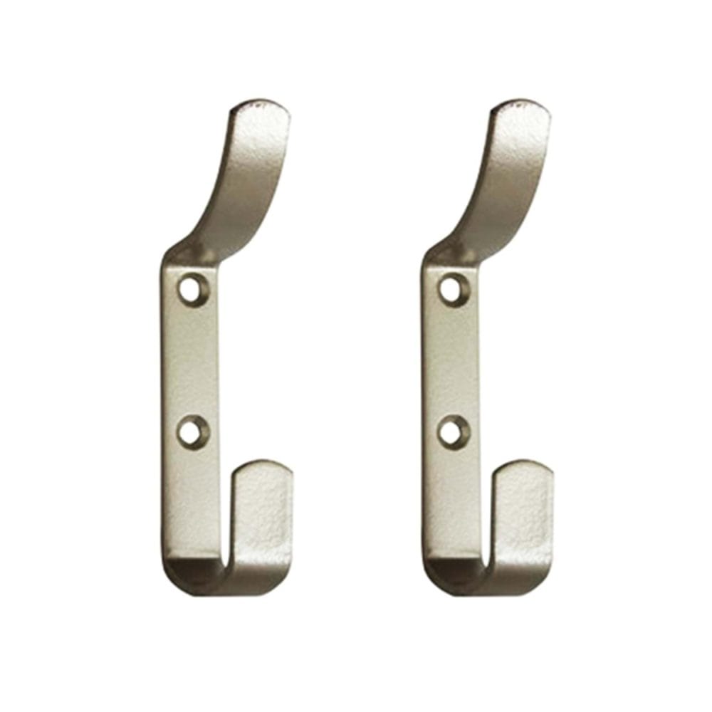 Set 2 x Cuier metalic pentru perete Flores, 110mm, Satinat