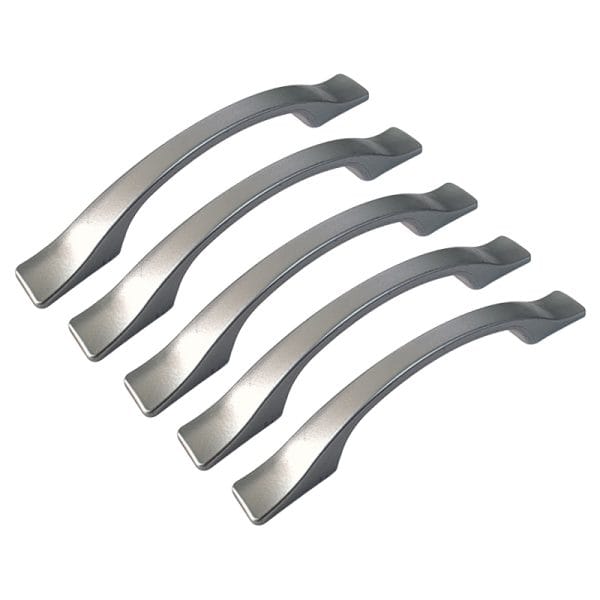 Set 5 x Manere din plastic, 2111-10, lungime 150 mm, distanta gauri 96 mm, saten