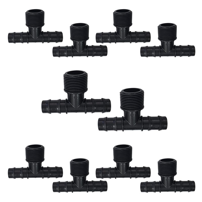 Set 10 x Teu redus din plastic Flores, 16 mm x 1/2" x 16 mm