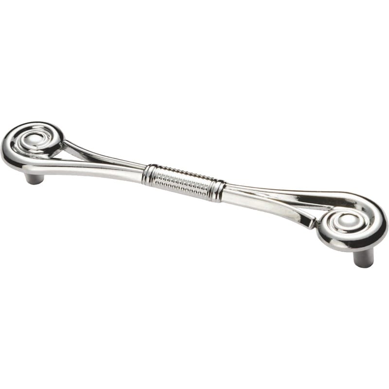 Set 5 Manere pentru mobila, din metal, OZS-1167, lungime 145 mm, distanta gauri 128 mm, crom lucios - imagine 2