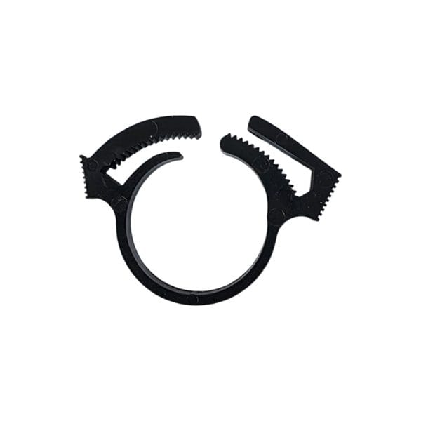 Set 100 x Clips din plastic pentru teava picurare 20 mm, NR-7434, negru