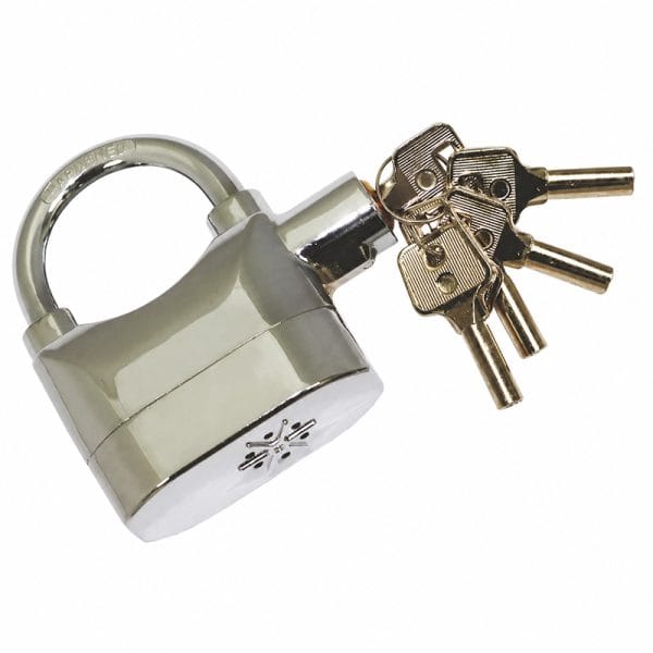 Lacat din inox, cu alarma, 50 mm