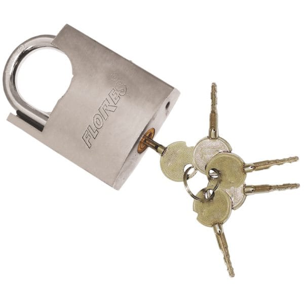 Lacat Flores, inox, 50 mm, 5 chei