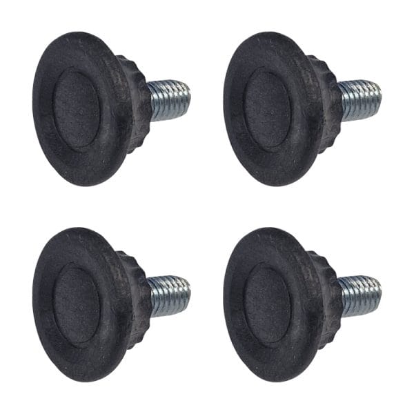 Picior pentru mobila Ø 28 mm, filet M8 x 12 mm, negru, 4 buc / set